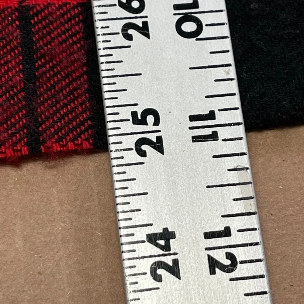 Vintage Christian Dior Cashmaire Red & Black 52x11 Plaid‎ Scarf Unisex
